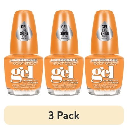 (3 pack) L.A. COLORS Gel-like Nail Polish, Stardom, 0.44 fl oz