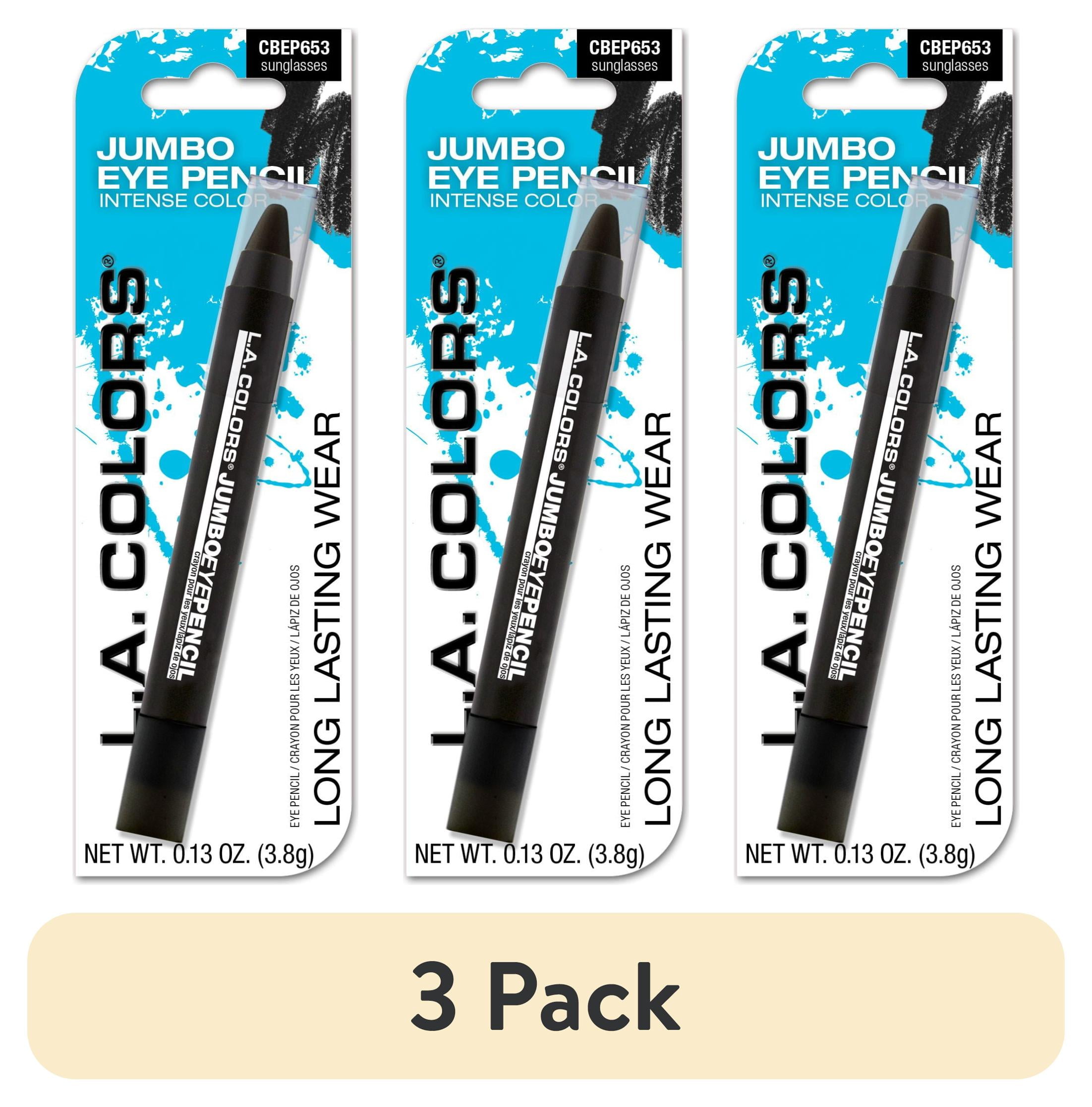 (3 pack) L.A. COLORS Long Wearing, ultra-pigmented Jumbo Eye Pencil, Black