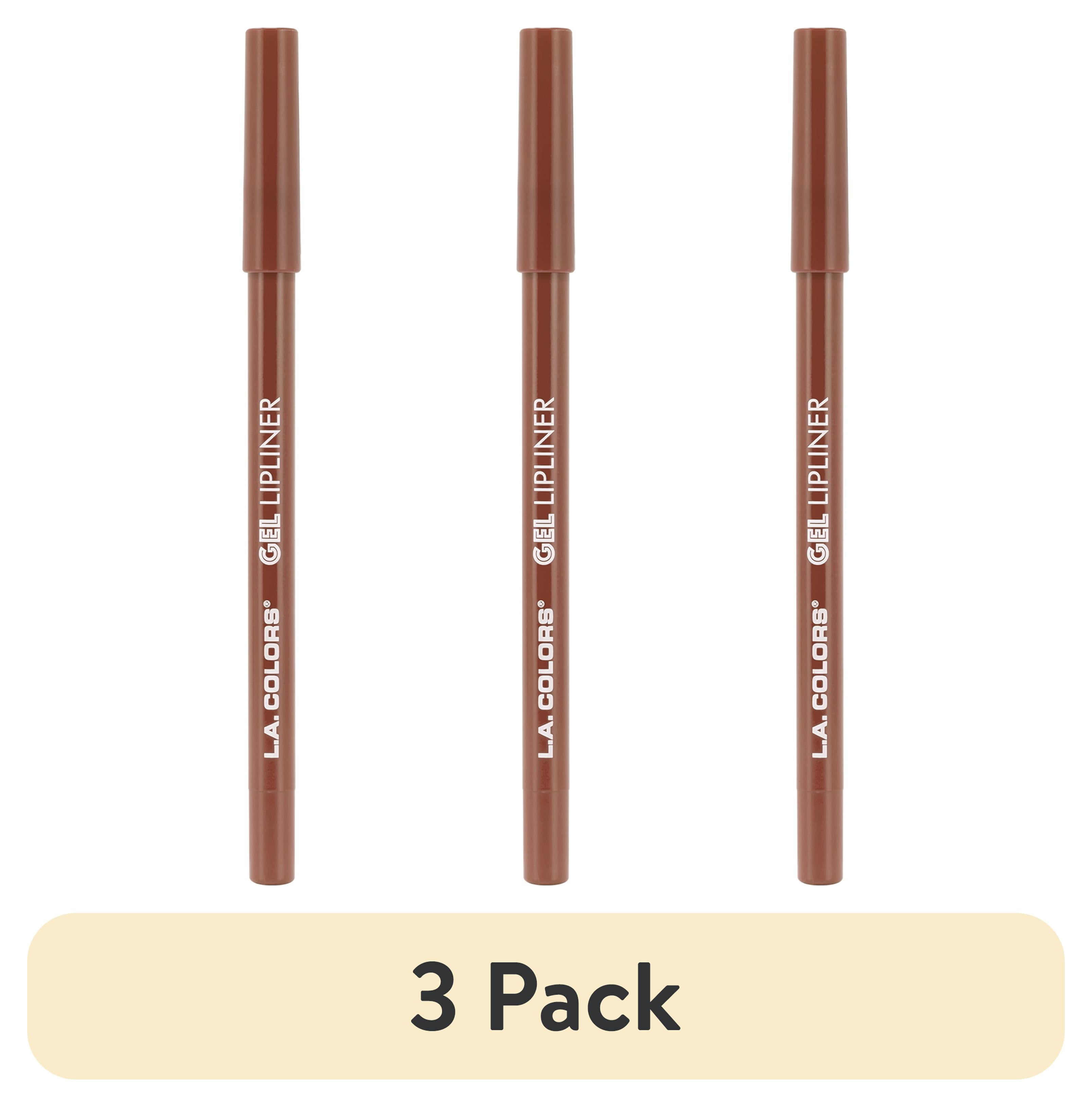 (3 pack) L.A. COLORS Long-lasting Smooth Creamy Matte Glide-on Gel Lipliner, My Favorite Nude
