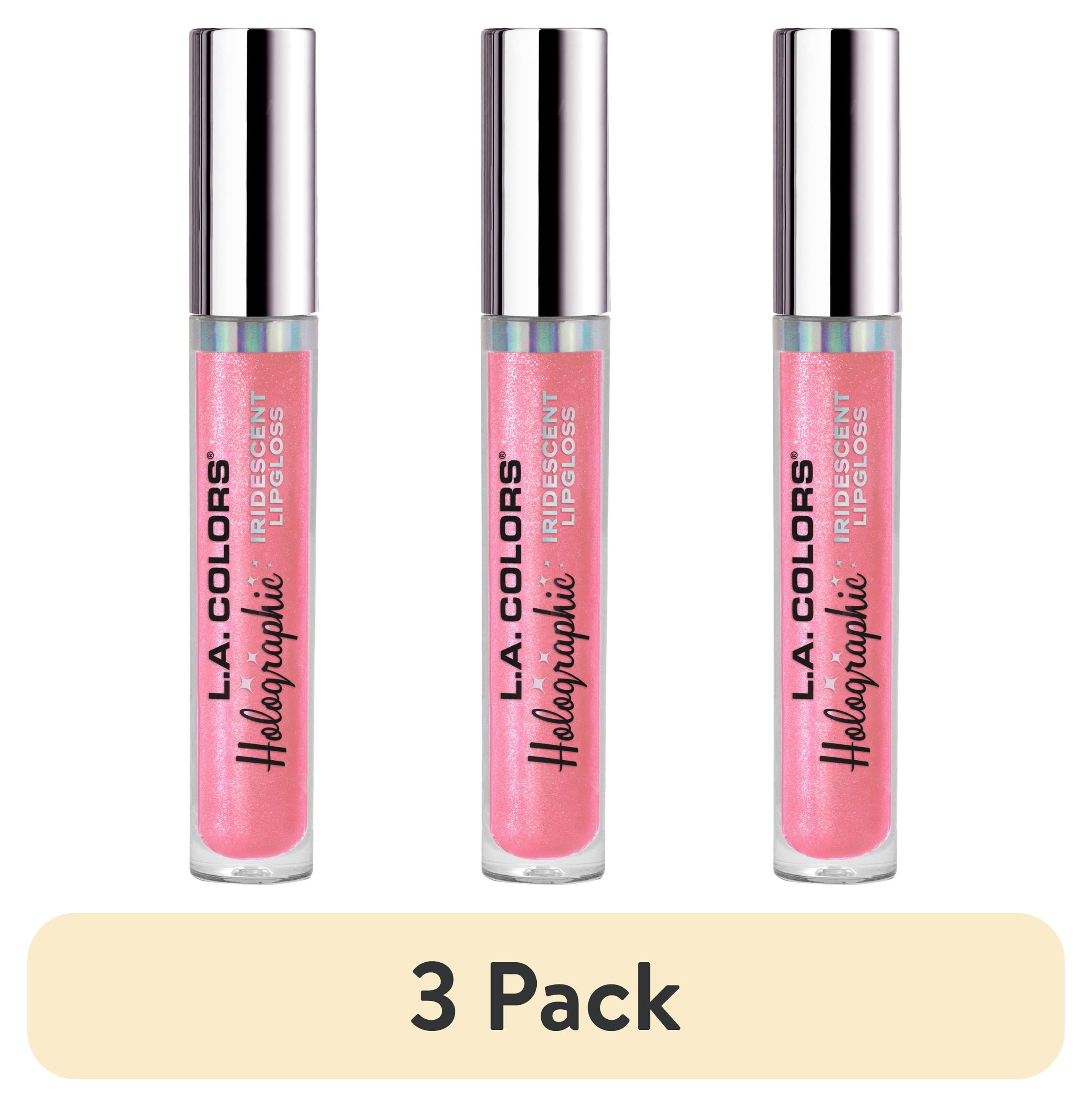 (3 pack) L.A. COLORS Moisturizing High Shine Holographic Shimmer Lip-gloss, Dream World, 0.14 fl oz