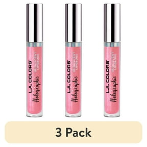 (3 pack) L.A. COLORS Moisturizing High Shine Holographic Shimmer Lip-gloss, Dream World, 0.14 fl oz