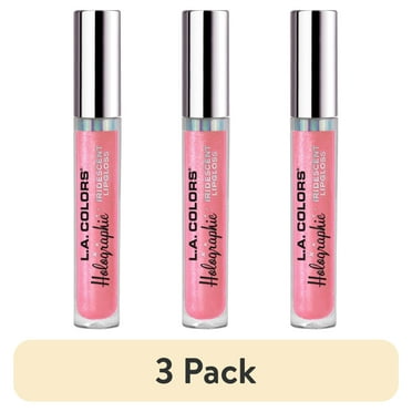 (3 pack) L.A. COLORS Moisturizing High Shine Holographic Shimmer Lip-gloss, Dream World