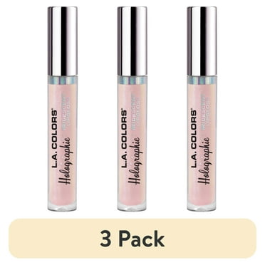 (3 pack) L.A. COLORS Moisturizing High Shine Holographic Shimmer Lip-gloss, Glazed Donut