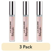 3 pack L.A. COLORS Moisturizing High Shine Holographic Shimmer Lip-gloss, Glazed Donut, 0.14 fl oz