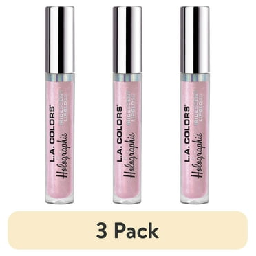 (3 pack) L.A. COLORS Moisturizing High Shine Holographic Shimmer Lip-gloss, Sugared