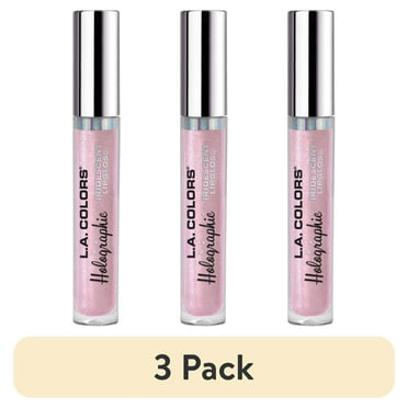 (3 pack) L.A. COLORS Moisturizing High Shine Holographic Shimmer Lip-gloss, Sugared, 0.14 fl oz
