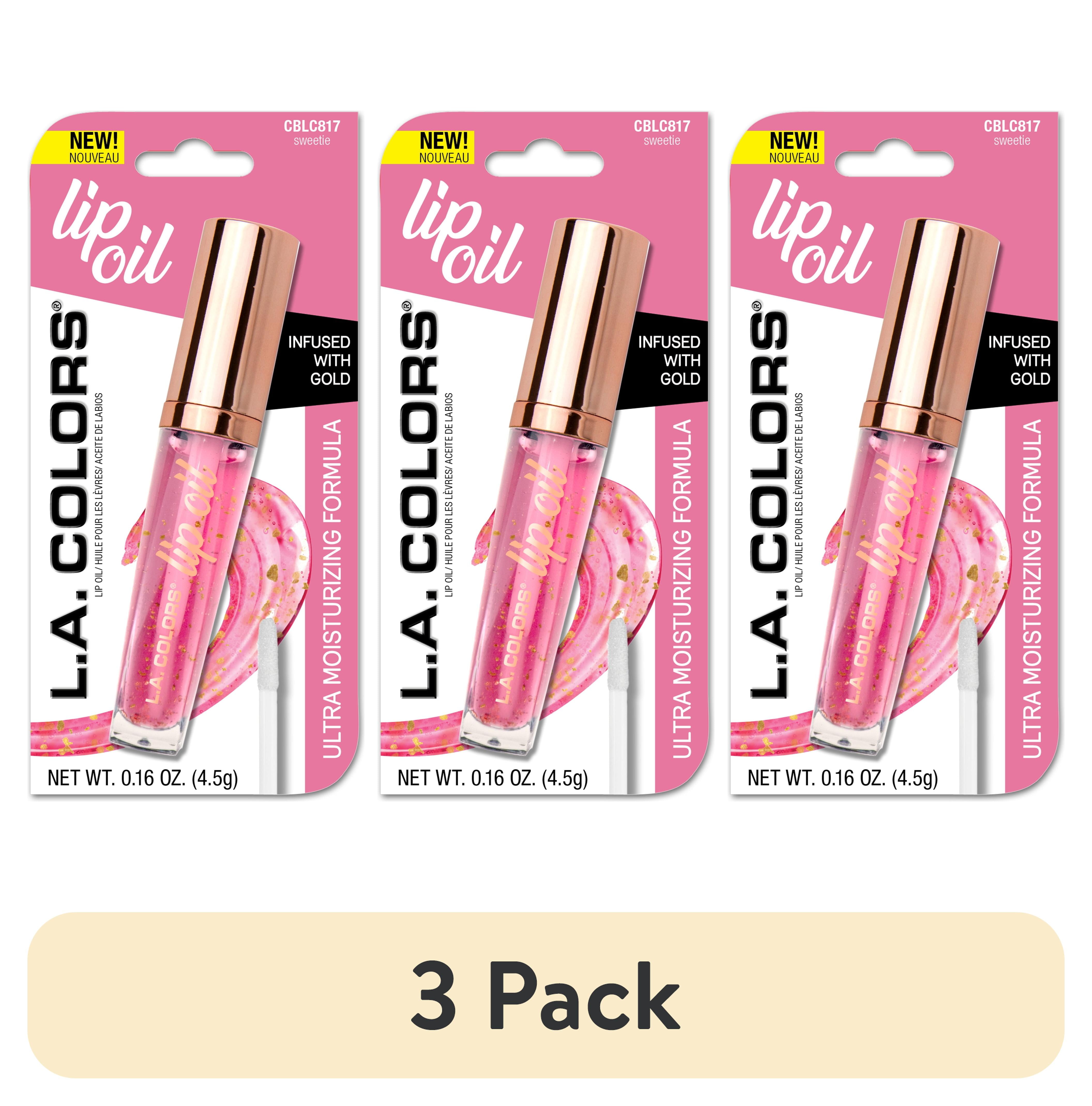 (3 pack) L.A. COLORS Transformative Sheer Hydrating & Lightweight Lip Oil, Sweetie, Pink