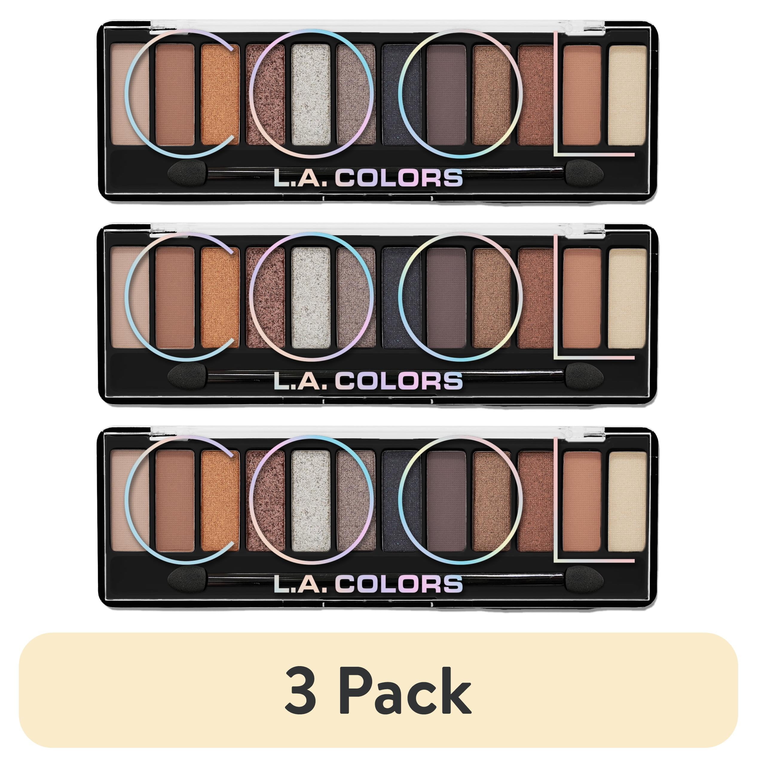 3 pack) L.A. COLORS Color Vibe 12 Color Eyeshadow Palette, Ultra