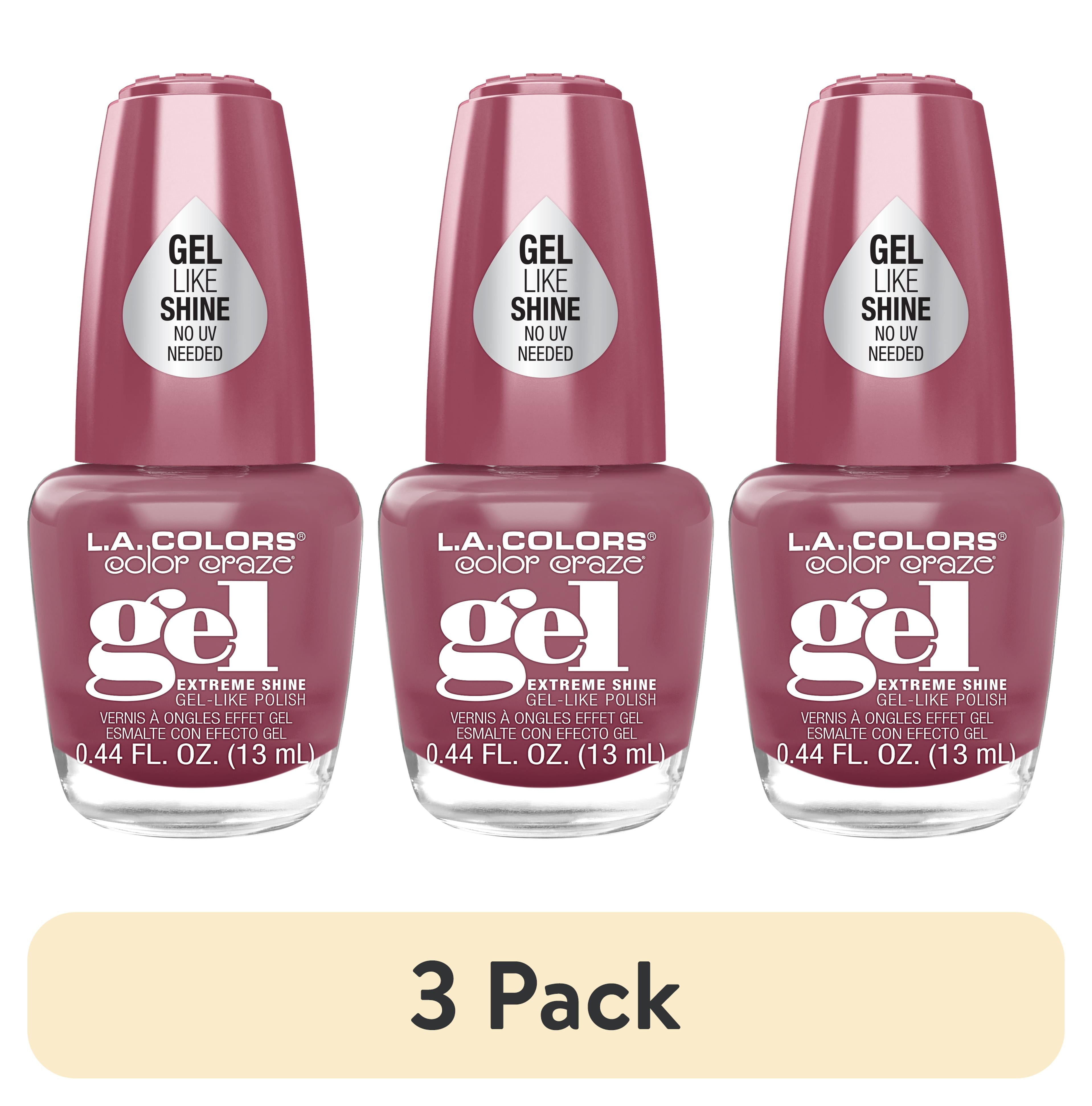 (3 pack) L.A. Colors Gel-like Nail Polish, Lingerie, 0.44 fl oz