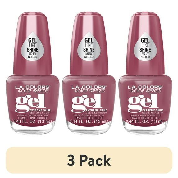 (3 pack) L.A. Colors Gel-like Nail Polish, Lingerie, 0.44 fl oz