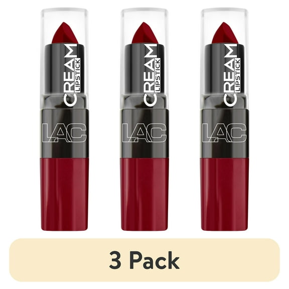 (3 pack) L.A. Colors Long-lasting Moisture Cream Velvet Plush Lipstick, Exquisite