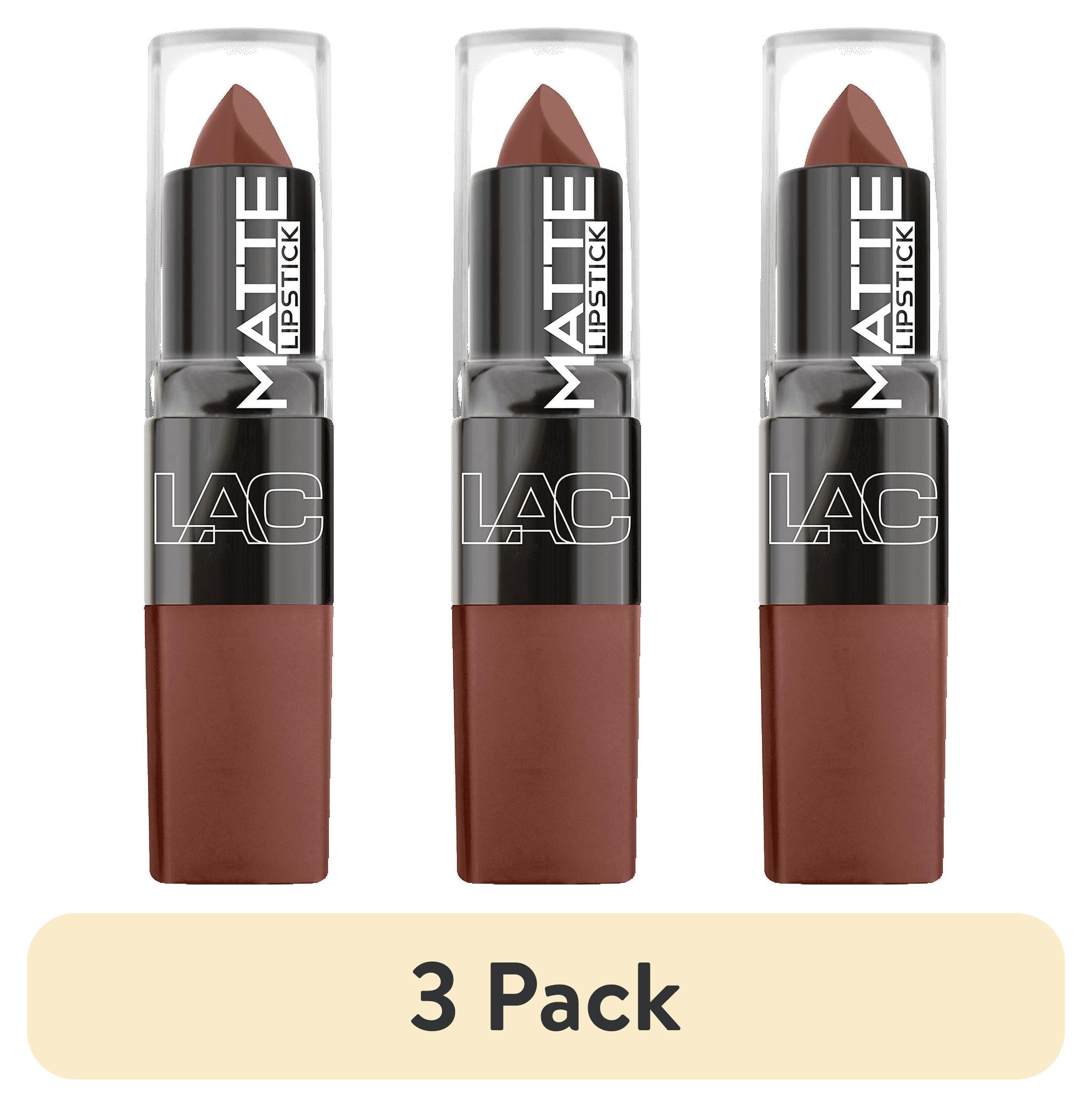 (3 pack) L.A. COLORS Matte Lipstick, Long-Wearing, Mysterious, 0.13 fl oz