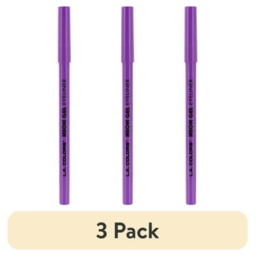 (3 pack) L.A. Colors Smudge & Transfer proof Smooth Glide-on Gel Eyeliner Enchanted, Purple