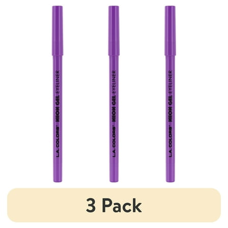 (3 pack) L.A. Colors Smudge & Transfer proof Smooth Glide-on Gel Eyeliner Enchanted, Purple
