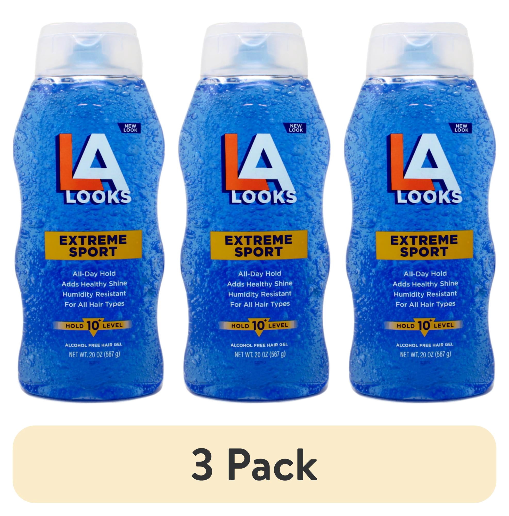 (3 pack) L.A. LOOKS Extreme Sport Hold 10 Level, All Day Hold, for All ...