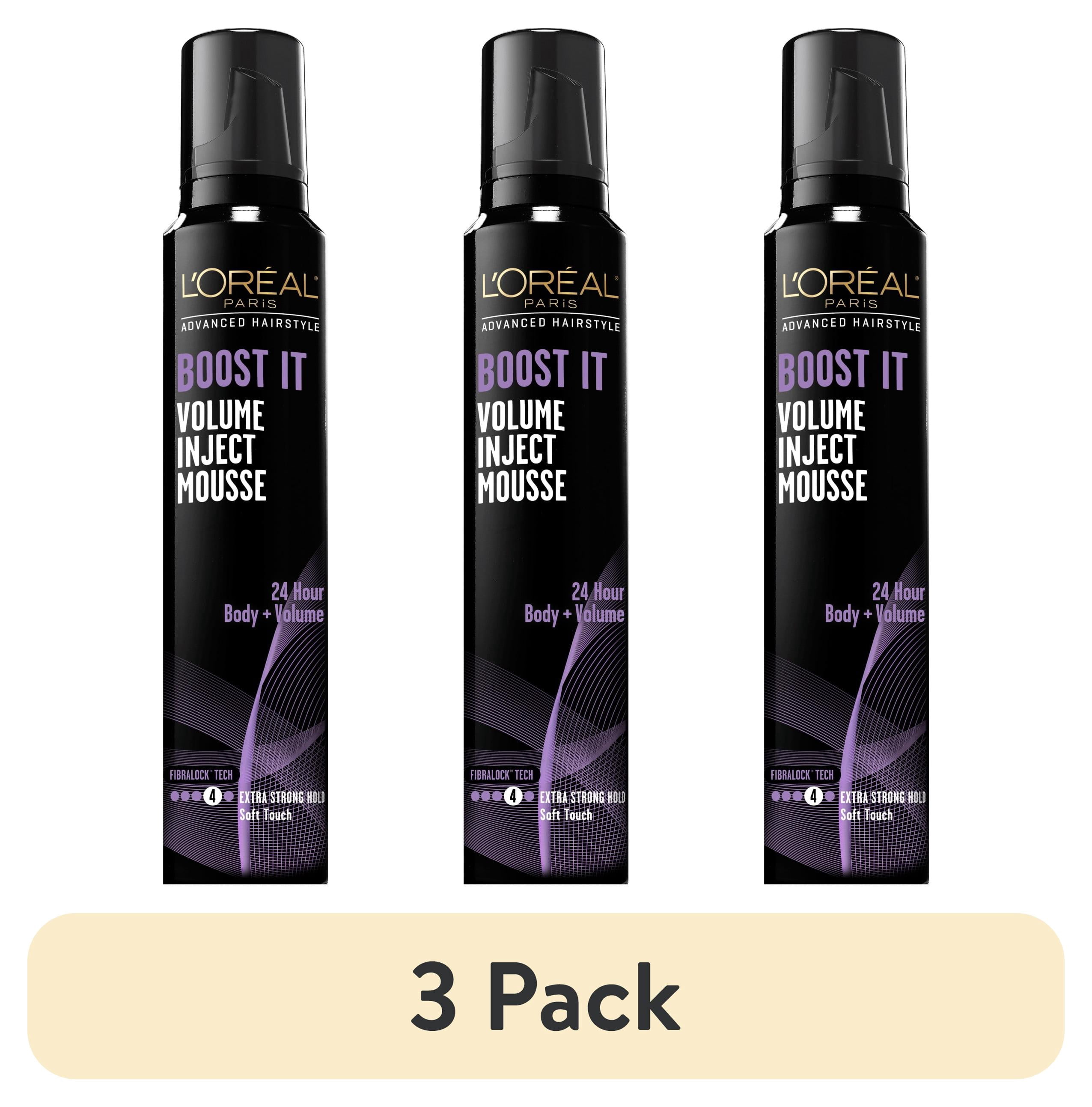 (3 pack) L'Oreal Paris Advanced Hairstyle Boost It 24 Hour Body + Volume Hair Styling Mousse 8.3 oz