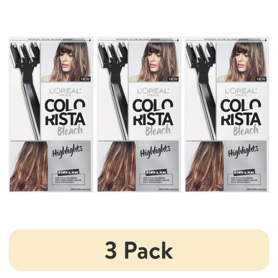 (3 pack) L'Oreal Paris Colorista Hair Bleach Highlights, Hair Color, 1 Kit