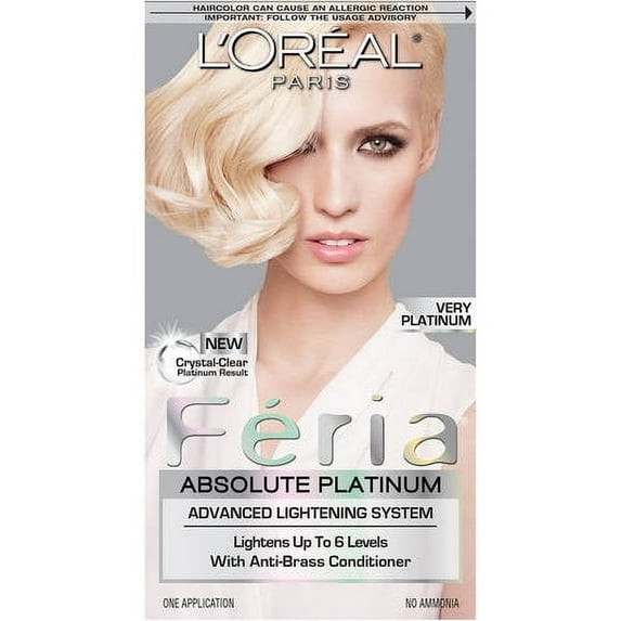 (3 pack) L'Oreal Paris Feria Permanent Hair Color, Very Platinum, 1 Kit