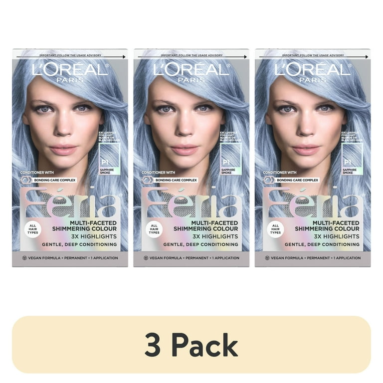 3 pack) L'Oreal Paris Feria Shimmering Permanent Hair Color 3 pack) L'Oreal Paris Feria Shimmering Permanent Hair Color