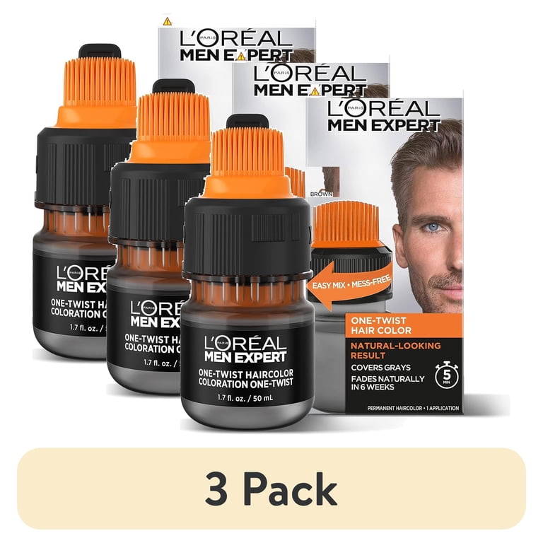 3 pack) L'Oreal Paris Men Expert Permanent Hair Color, Light Brown