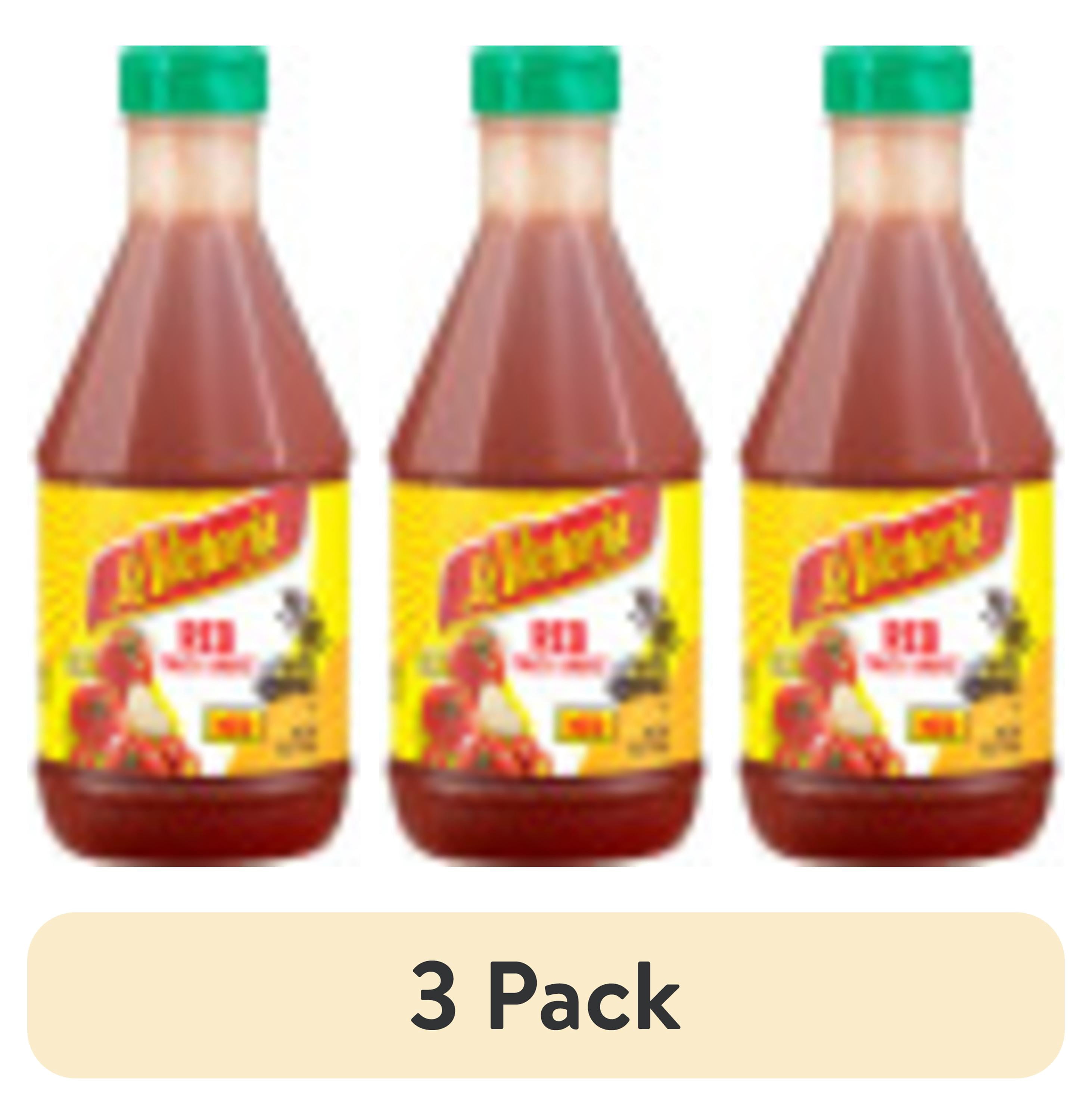(3 pack) LA VICTORIA Red Taco Sauce, Medium, Shelf-Stable, 15 oz Plastic Bottle