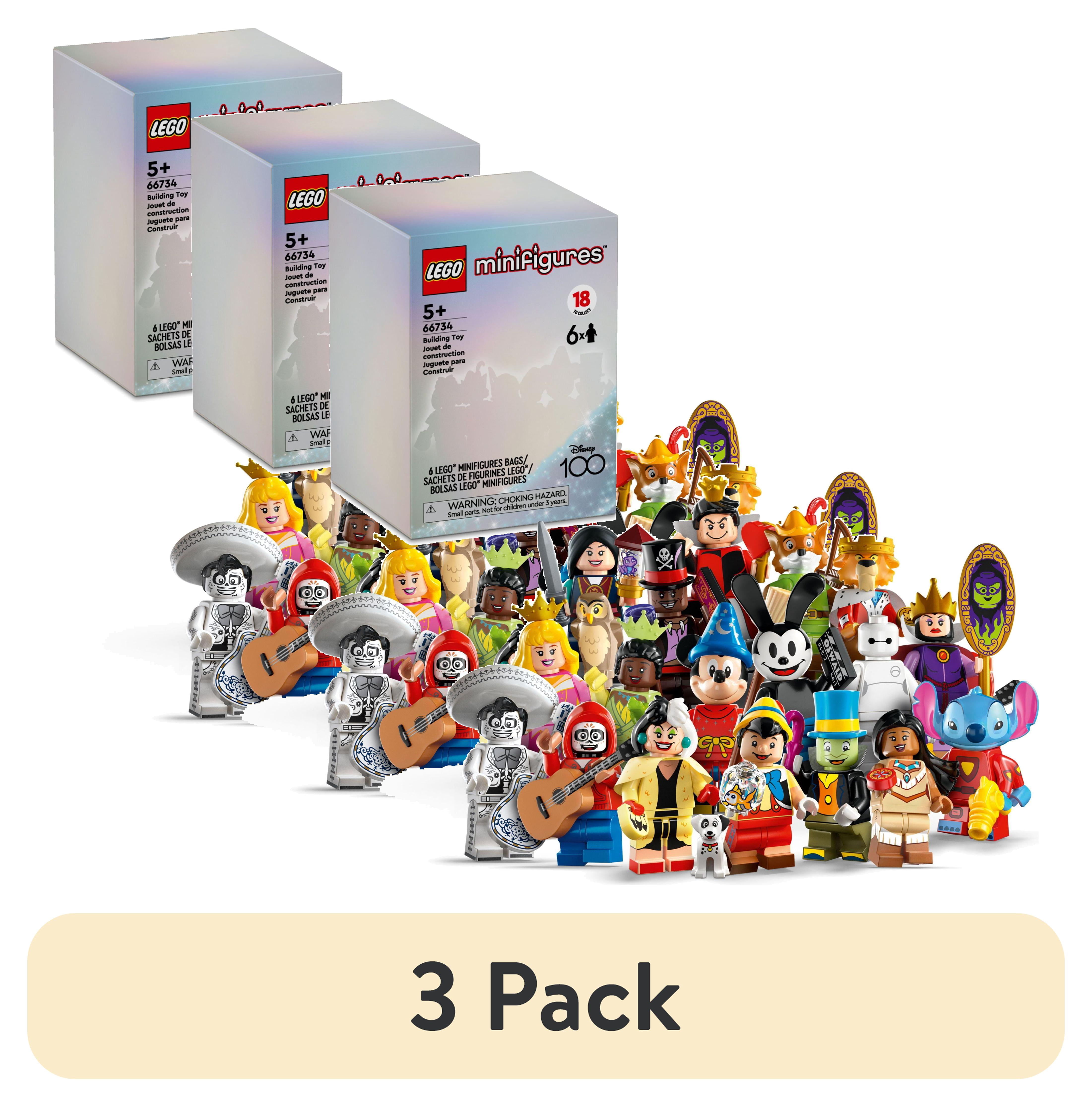 (3 pack) LEGO Minifigures Limited Edition Collectible Figures Plastic Multicolor, 0.243 lb, 6 Count Pack