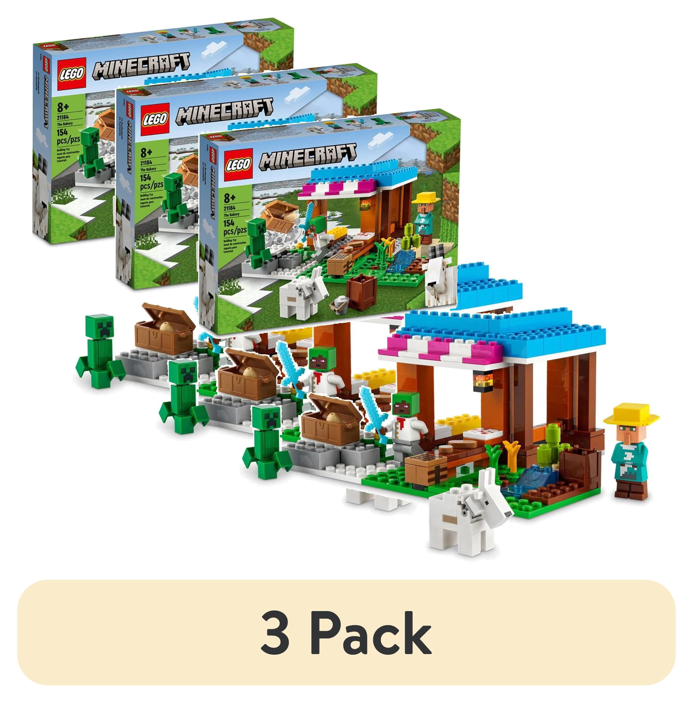 (3 pack) LEGO Minecraft Bakery Set 21184 - Building Toy with Characters and Accessories for Kids 8+