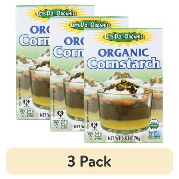 (3 pack) LET'S DO, ORGANIC CORNSTARCH, 6 oz.