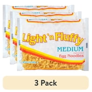 (3 pack) Light 'n Fluffy Medium Egg Noodle Pasta, (Single Pack) – Perfect for Soups, Stroganoff & Casseroles