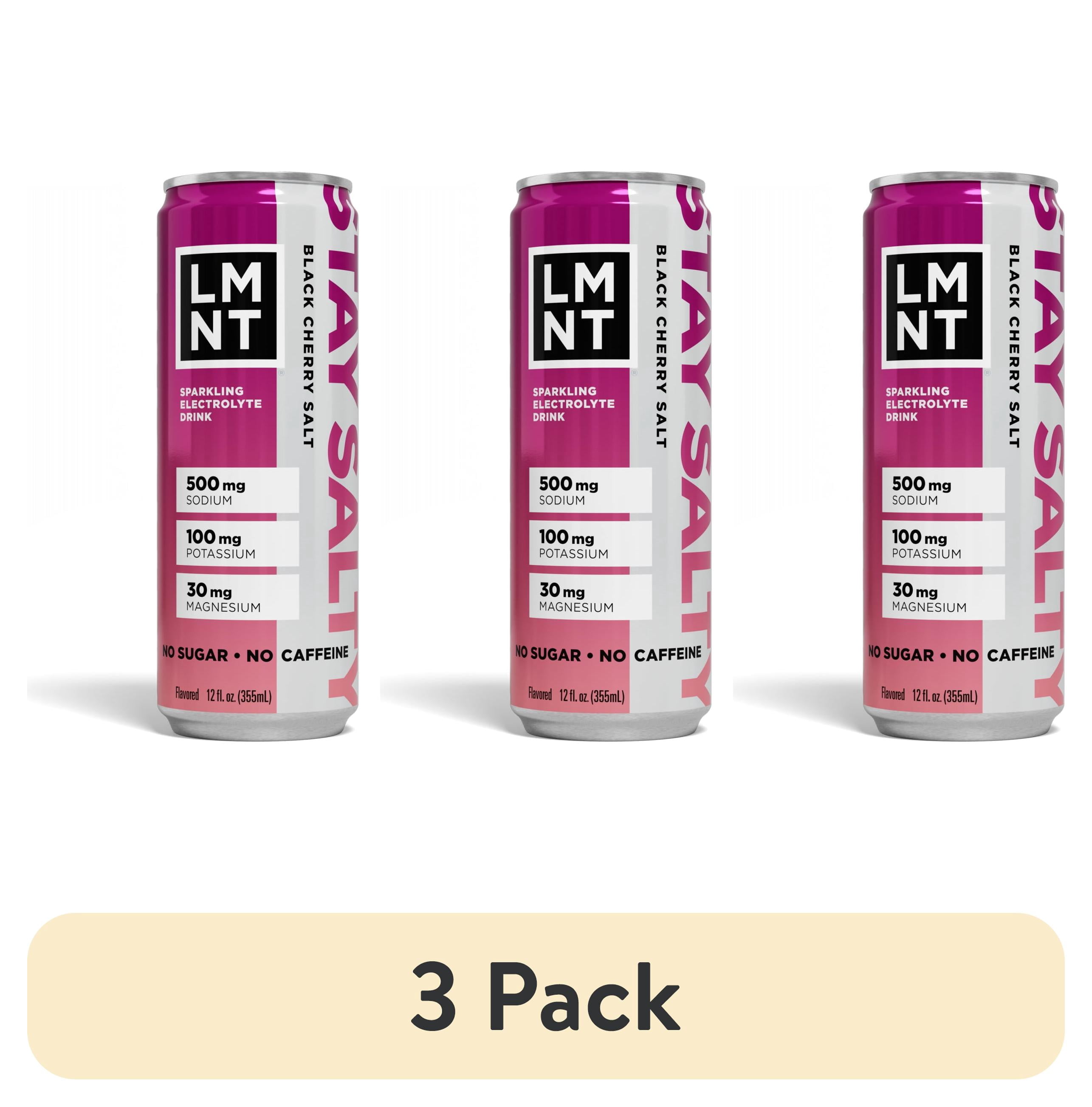(3 pack) LMNT Sparkling Electrolyte Drink - Black Cherry - 12 fl oz, Can