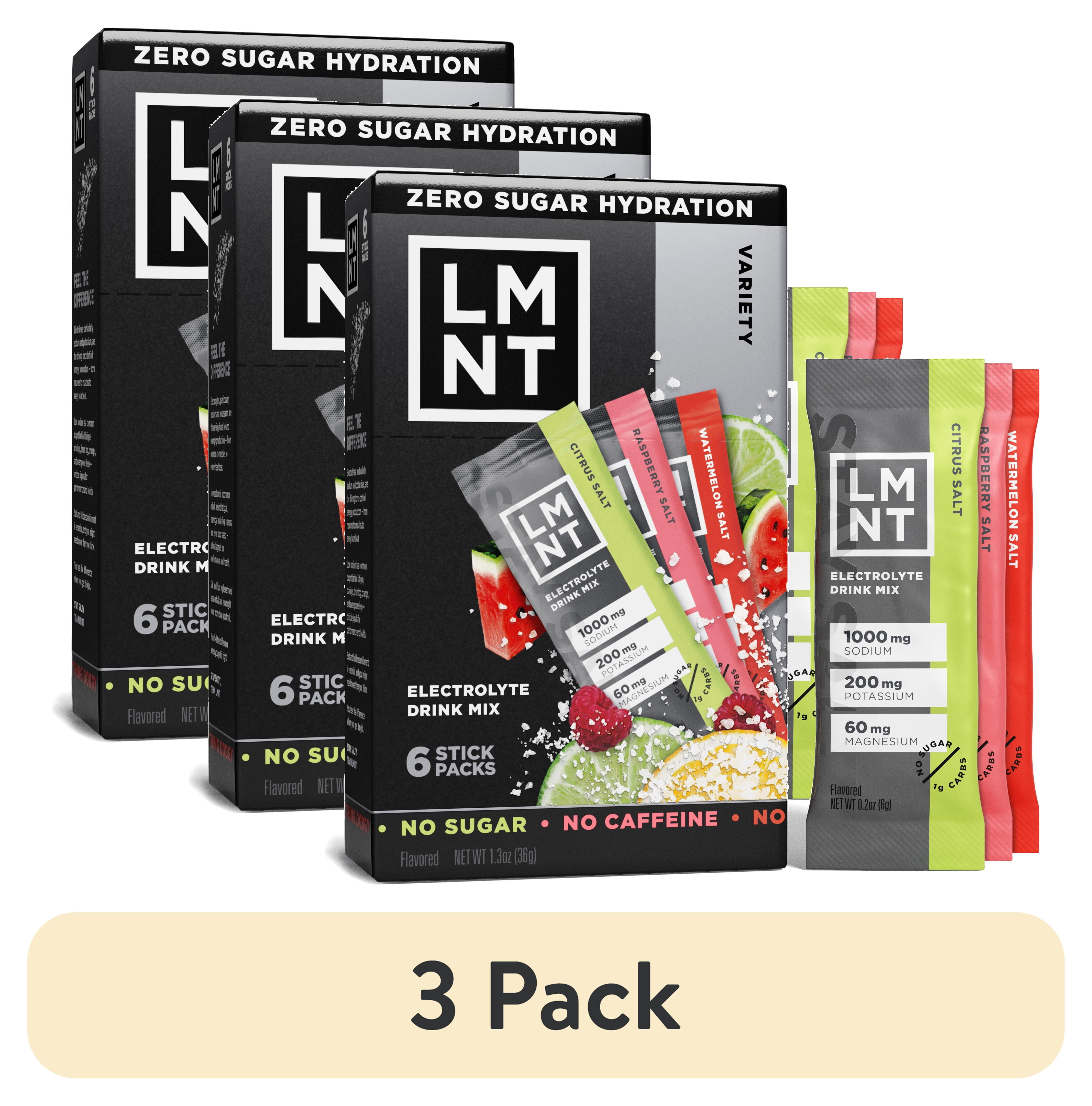 【クール便】【リポソーマルグルタチオン3個セット】クイックシルバー・レモンミント 3 pack) LMNT Zero Sugar Electrolyte Drink Mix - Variety Pack - 6ct
