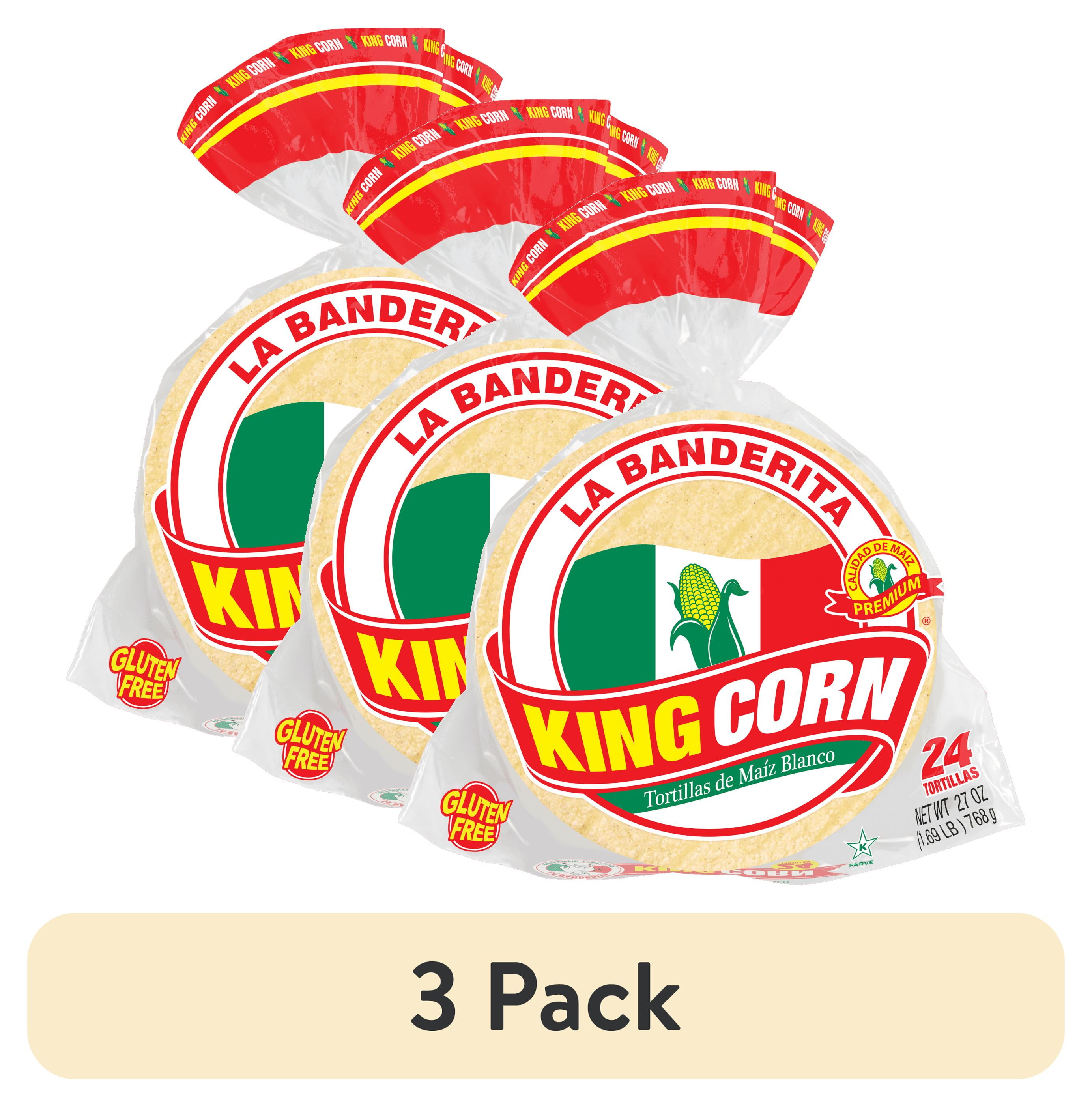 (3 pack) La Banderita King Corn Tortillas 24 Count