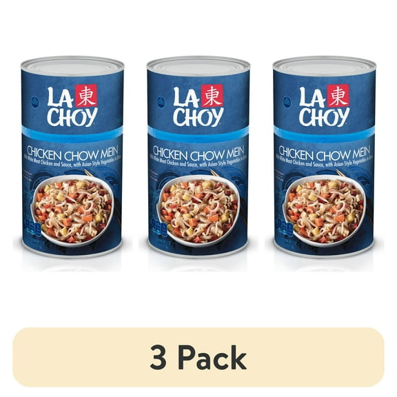 (3 pack) La Choy Chicken Chow Mein, White Meat Chicken and Vegetables in Sauce, 42 oz