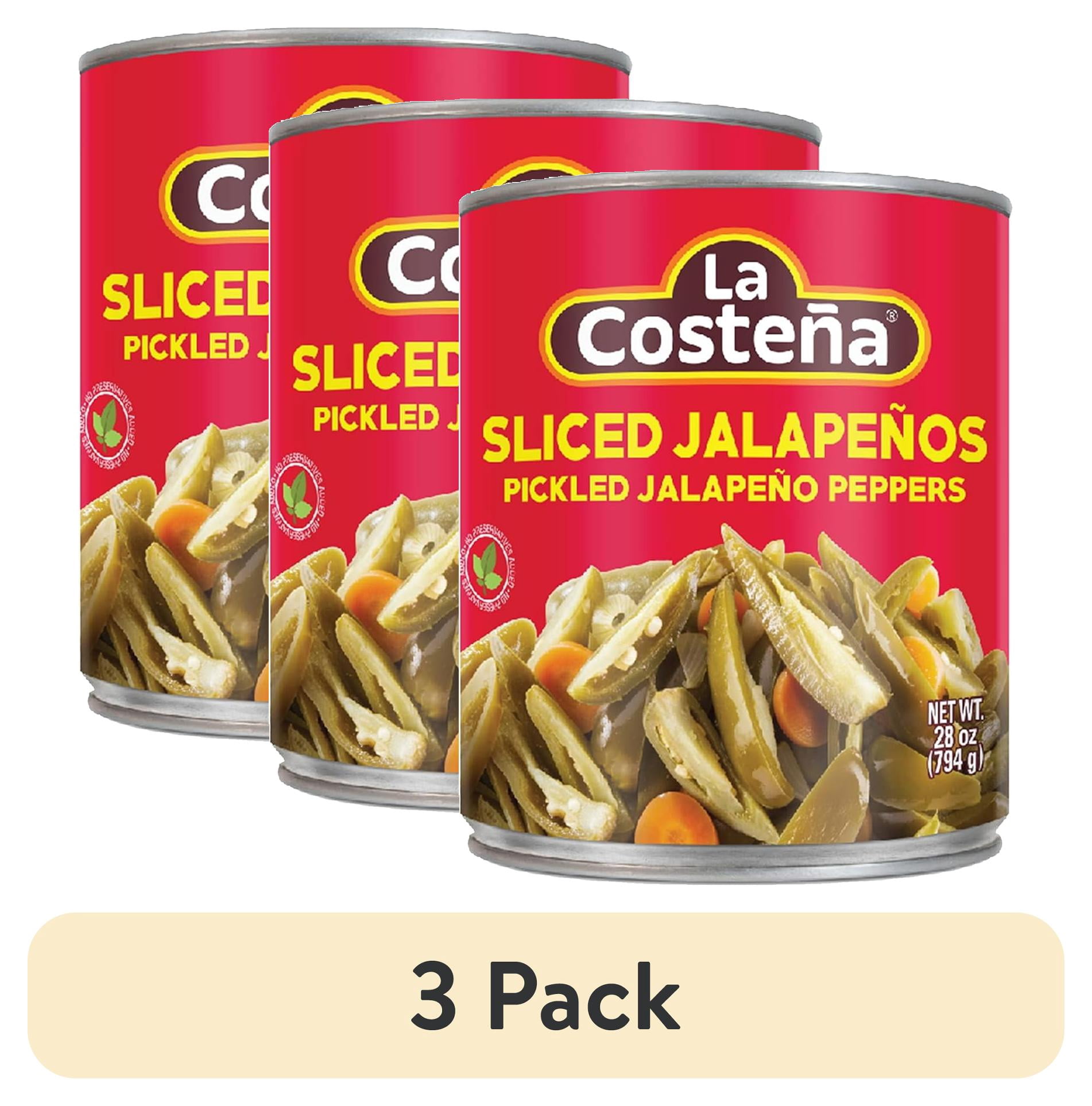 (3 pack) La Costeña Pickled Sliced Jalapenos, 28 oz
