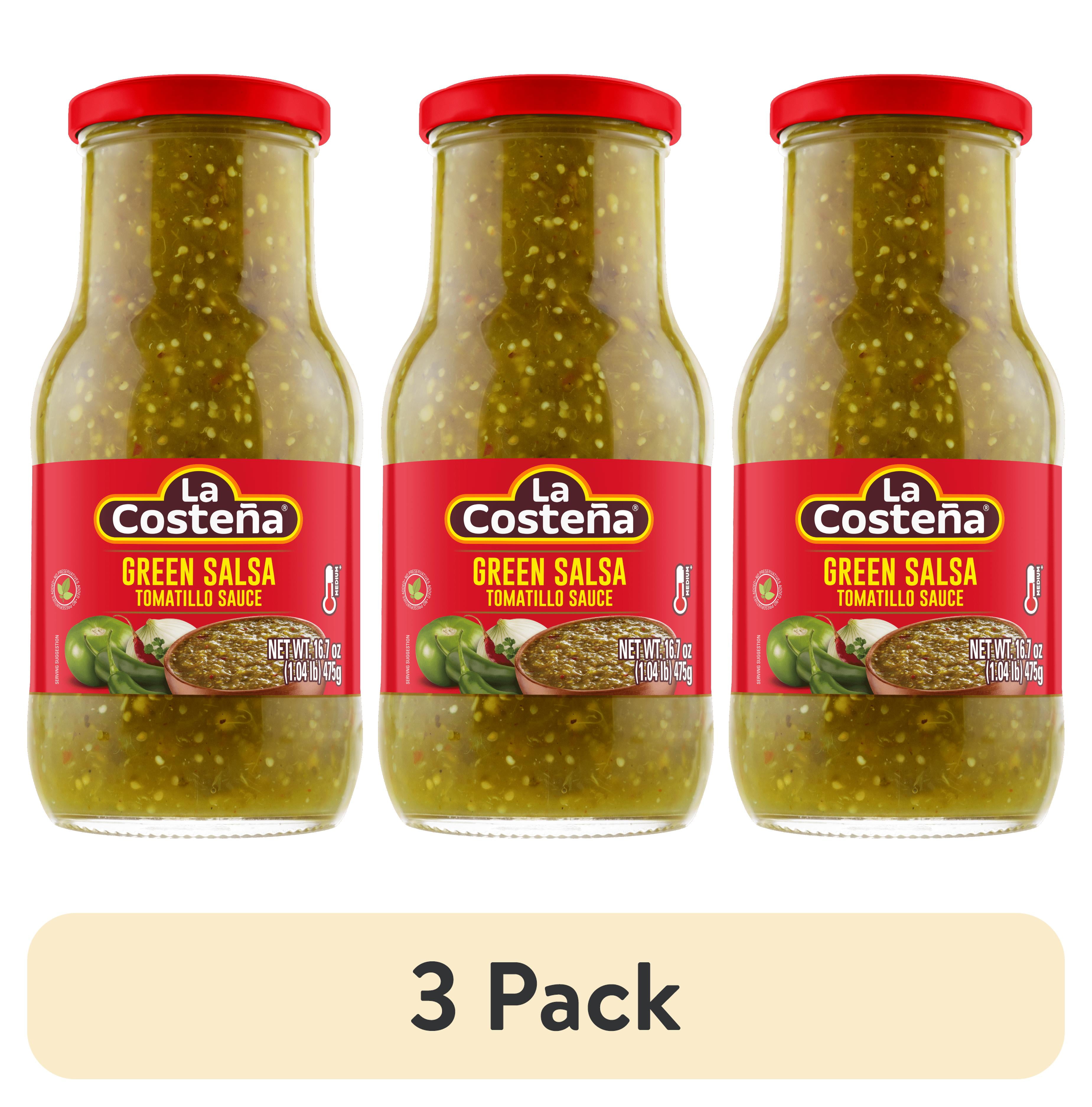 (3 pack) La Costeña Green Salsa Tomatillo Sauce, 16.7 oz