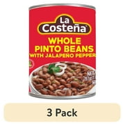 (3 pack) La Costena Whole Pinto Beans W Jalapenos