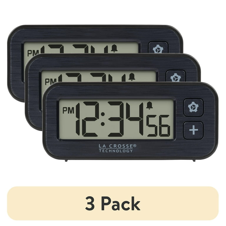 La Crosse Technology Digital Mini Alarm Clock with Stopwatch and