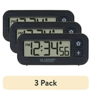 3 pack La Crosse Technology Digital Mini Magnetic Alarm Clock with Stopwatch