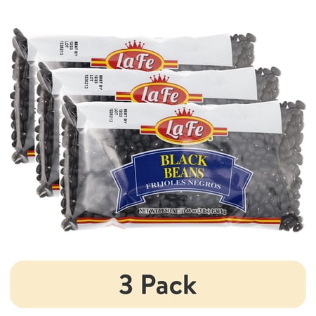 (3 pack) La Fe Black Beans 3 lbs Bag