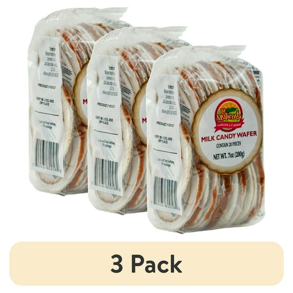 (3 pack) La Molienda Mini Milk Candy Wafers, Mexican Traditional Candy, 7 oz