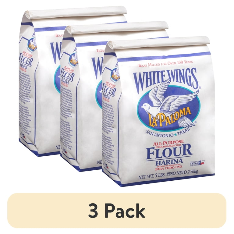 3 pack) La Paloma White Wings All-Purpose Enriched-Bleached Flour