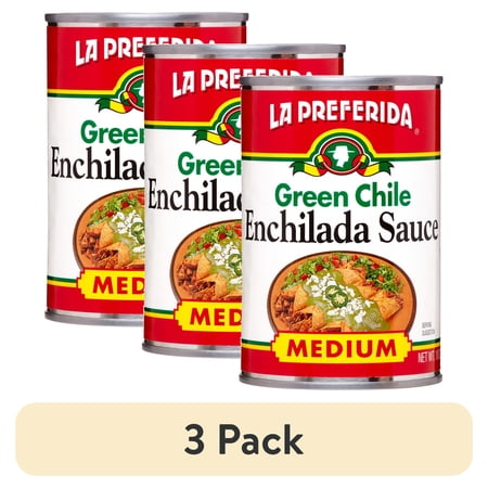 (3 pack) La Preferida Medium Green Chile Enchilada Sauce, 10 oz