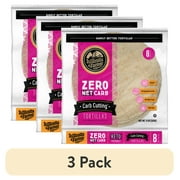 (3 pack) La Tortilla Factory Carb Cutting Zero Net Carb Flour Tortillas, 11 oz, 8 Count