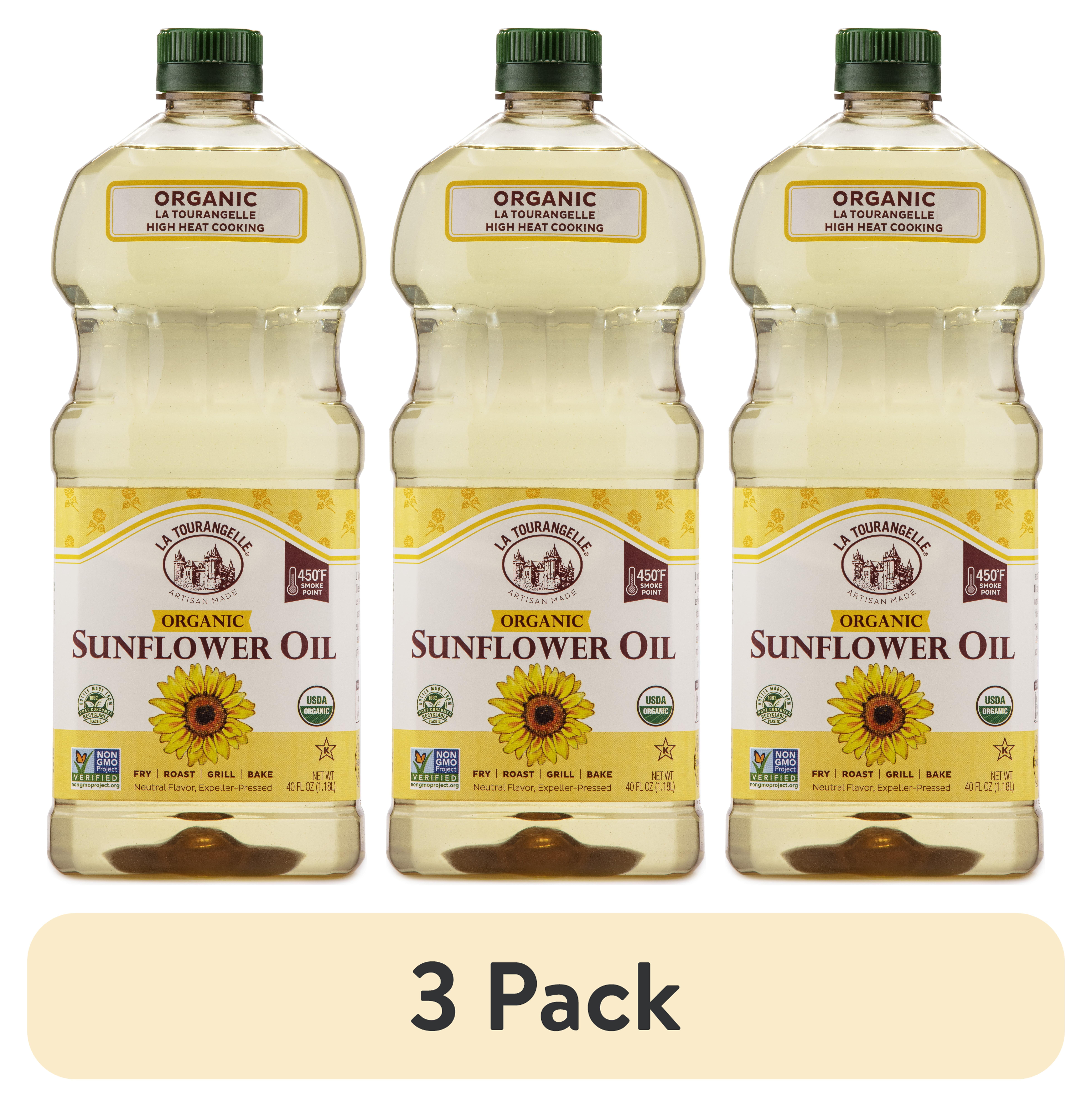 (3 pack) La Tourangelle Organic Sunflower Oil (40 oz)