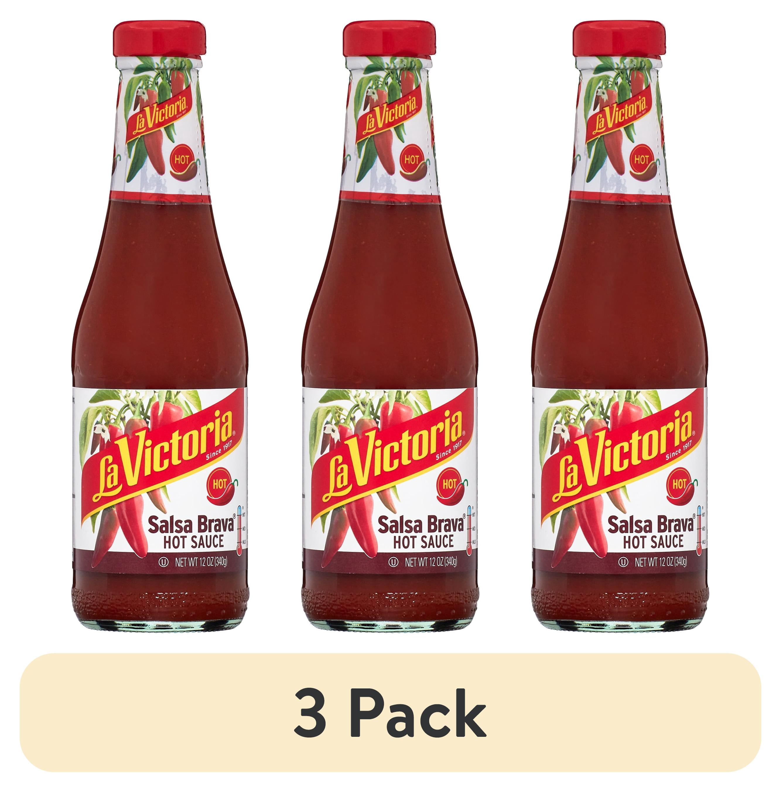 (3 pack) La Victoria Salsa Brava Hot Sauce, 12 Ounce