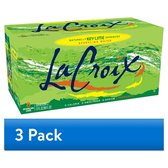 (3 pack) LaCroix KeyLime Sparkling Water - 8pk/12 fl oz Cans, 8 / Pack (Quantity)