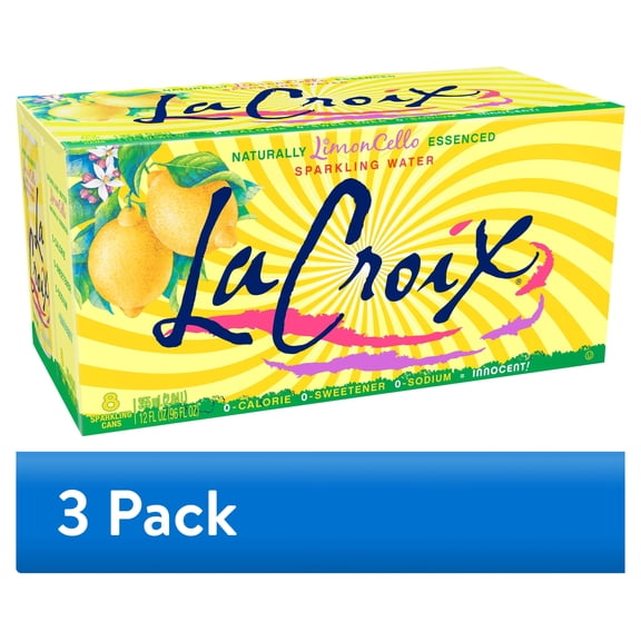 (3 pack) LaCroix LimonCello Sparkling Water - 8pk/12 fl oz Cans, 8 / Pack (Quantity)