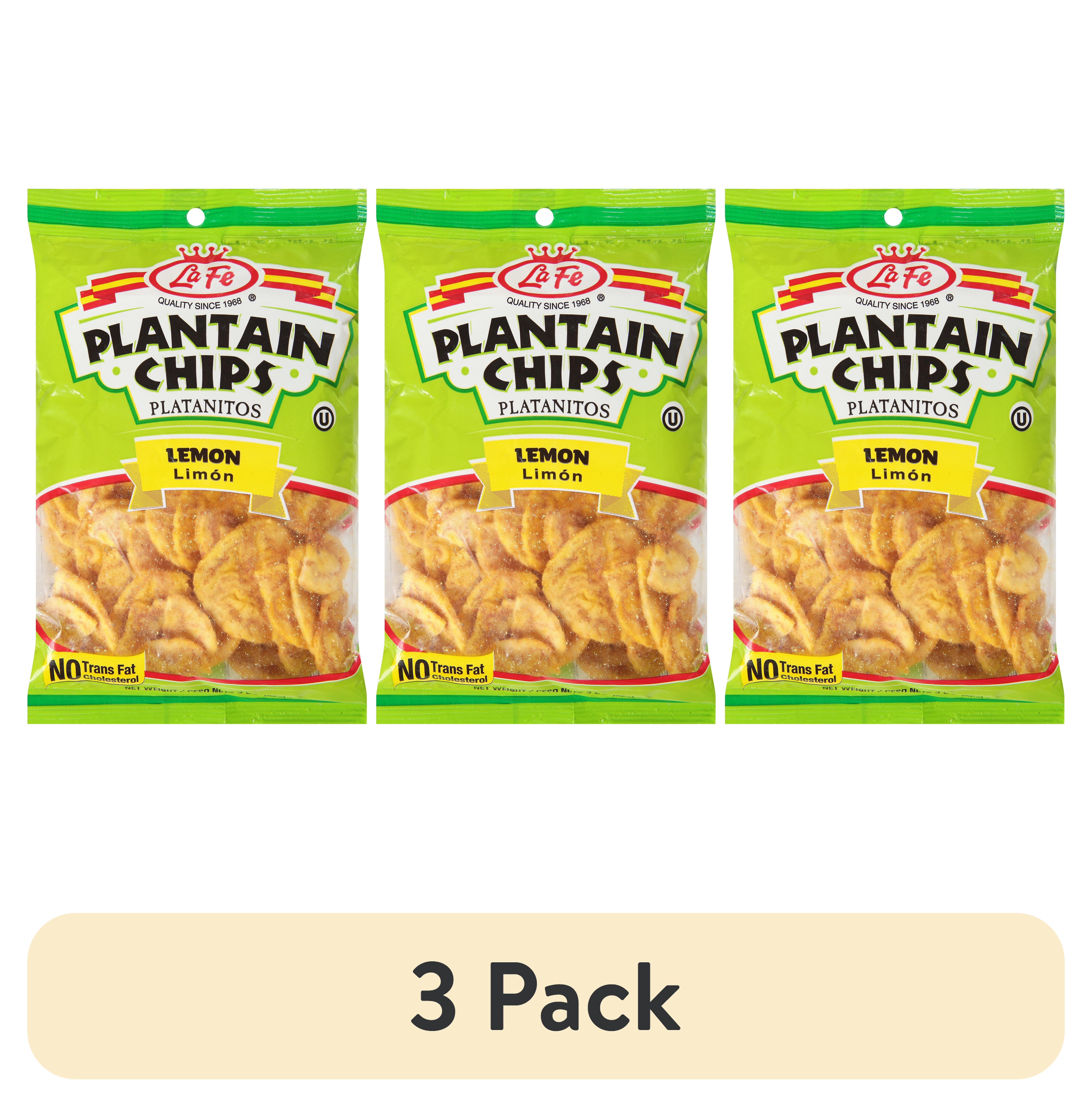 (3 pack) LaFe Lemon Plantain Chips, 2.5 oz