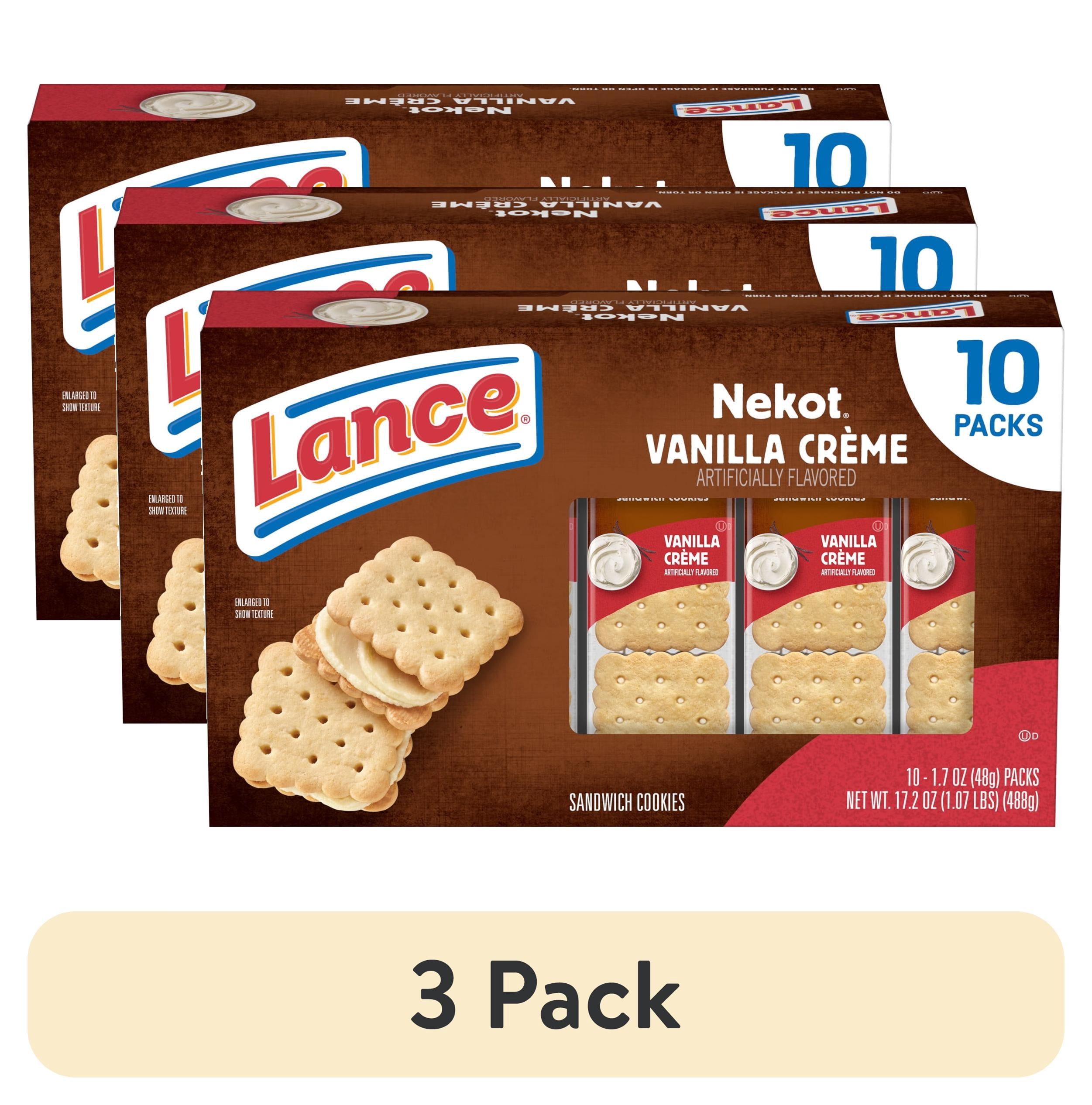 (3 pack) Lance Vanilla Flavored Crème, 10 Count 1.7 oz
