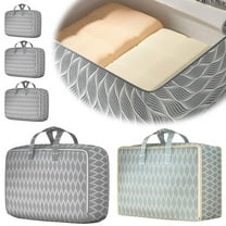 3 pack Large Storage Bags, （37L 60L 90L）Extra Large Moving Bags，Clothes Storage Bins Foldable Closet Organizers Storage Containers with Reinforced Handle for Clothing, Blanket, Comforters, Bed Sheets